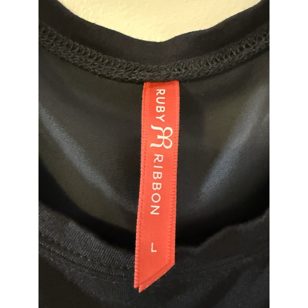 Ruby Ribbon Shapewear Tank Top Dual Layer Compression Cami Black Large - Picture 7 of 13